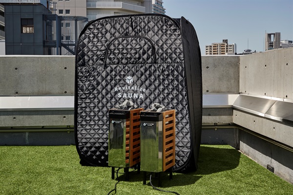 【公式】新発売【2人用】おうちDEサウナ『Rich』自宅でととのう サウナテント 家 サウナストーブ 100V ポップアップ テント ストーブ本体 簡単設営 サウナ 自宅 家庭用(追加ストーブ（ストーブ2台）)