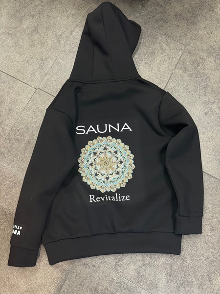 マンダラ模様　ダンボールニットパーカー　RevitalizeSAUNA